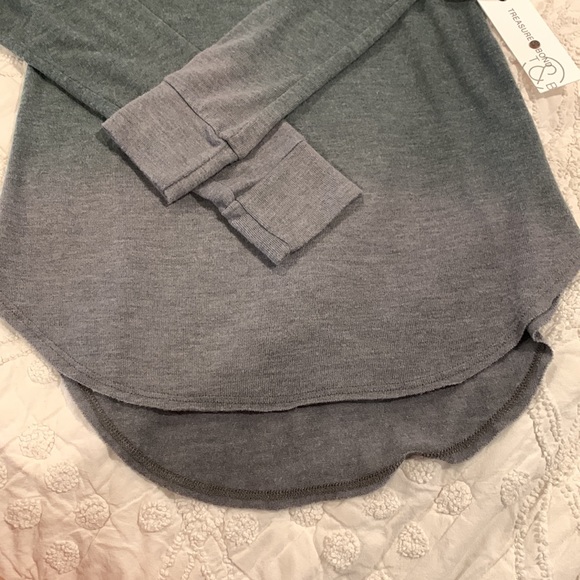 Treasure & Bond Ombré lightweight soft long sleeve shirt NWT - Picture 6 of 7